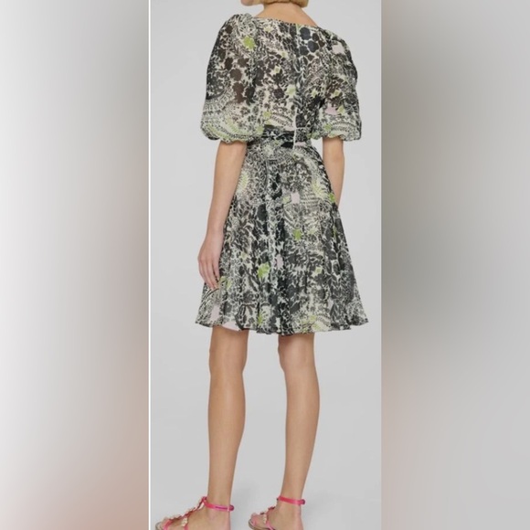 Giambattista Valli Plunging Floral Mini Chiffon Dress Size 46/US 10 NWT $3,350 - Picture 3 of 13